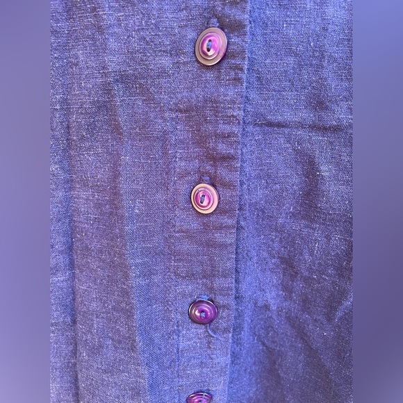 Always Caroline | Vintage Petite Blue Button Up Top | Size S - Picture 3 of 3